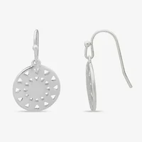 a.n.a Silver Tone Starburst Womens Drop Earrings