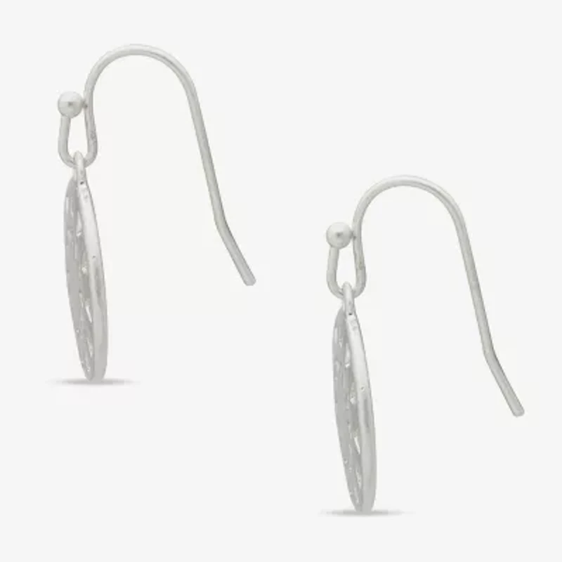 a.n.a Silver Tone Starburst Womens Drop Earrings