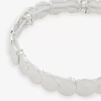 a.n.a Silver Tone Womens Stretch Bracelet