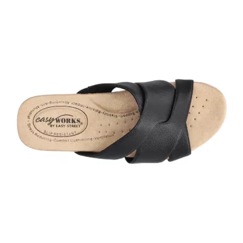 Easy Works By Street Womens Ren Wedge Sandals