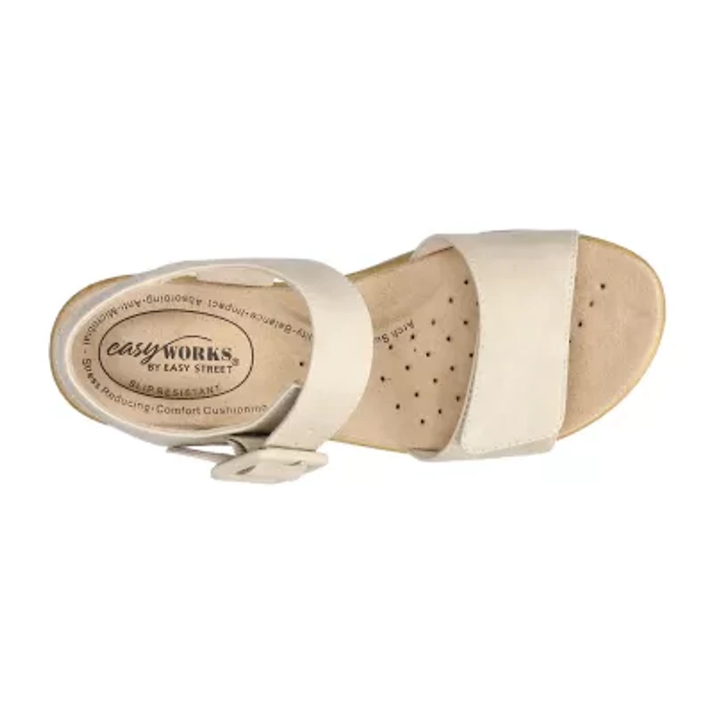 Easy Works By Street Womens Marva Heeled Sandals