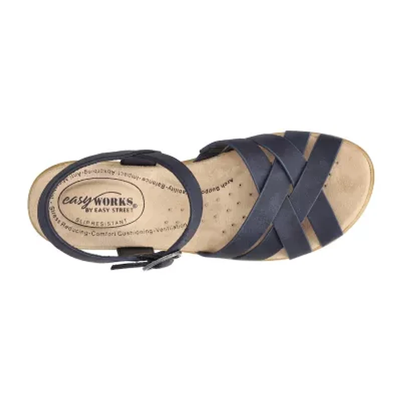 Easy Works By Street Womens Miyah Heeled Sandals