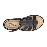 Easy Street Womens Chirp Adjustable Strap Flat Sandals