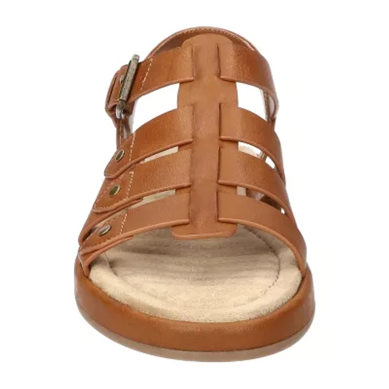 Easy Street Womens Chirp Adjustable Strap Flat Sandals