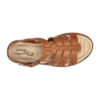 Easy Street Womens Chirp Adjustable Strap Flat Sandals