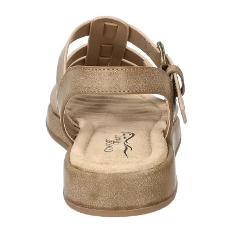 Easy Street Womens Chirp Adjustable Strap Flat Sandals