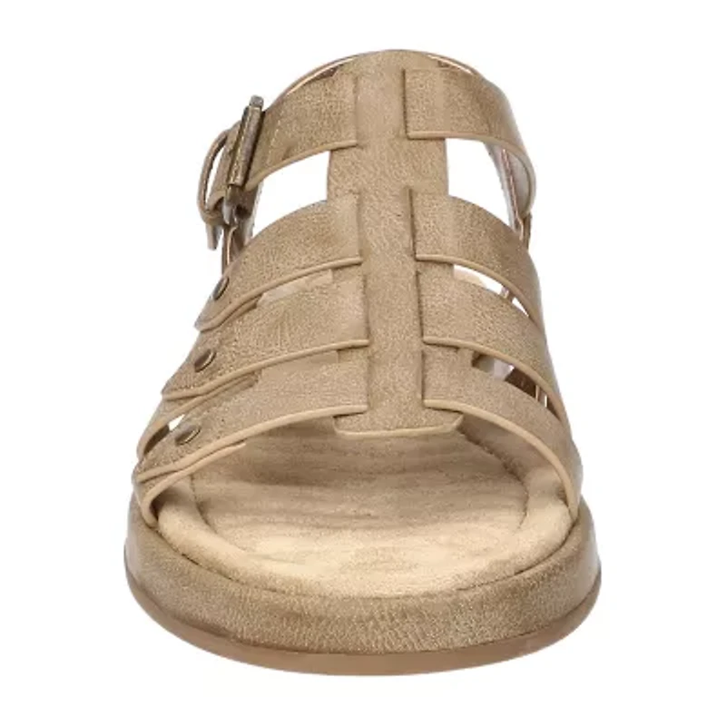 Easy Street Womens Chirp Adjustable Strap Flat Sandals