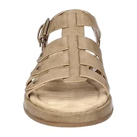 Easy Street Womens Chirp Adjustable Strap Flat Sandals