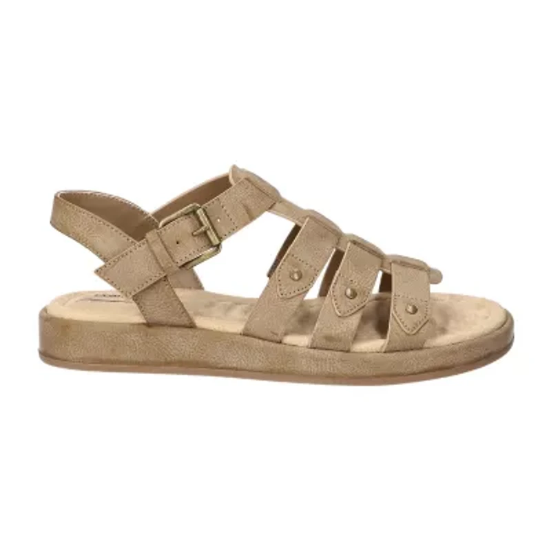 Easy Street Womens Chirp Adjustable Strap Flat Sandals