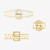 Bijoux Bar Gold Tone 3-pc. Hair Clip