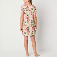 Liz Claiborne Cool and Calm Womens Crew Neck Short Sleeve Nightshirt