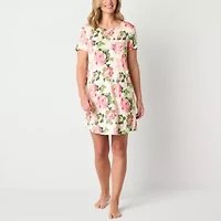Liz Claiborne Cool and Calm Womens Crew Neck Short Sleeve Nightshirt