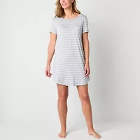 Liz Claiborne Cool and Calm Womens Crew Neck Short Sleeve Nightshirt