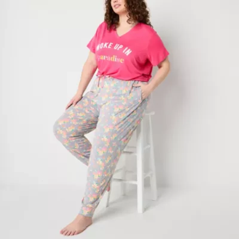 Sleep Chic Womens Plus Pajama Pants