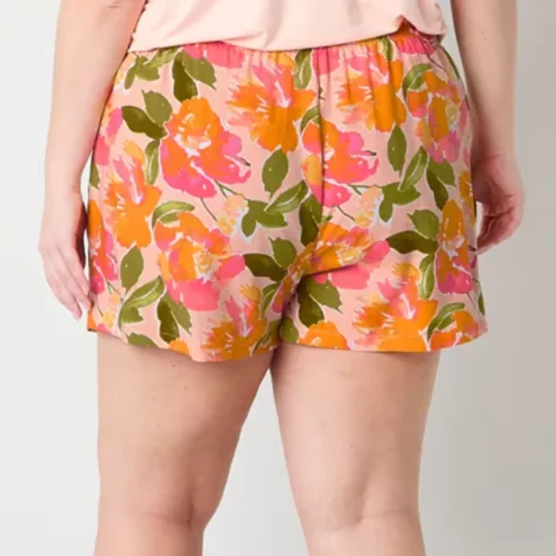 Sleep Chic Womens Plus Pajama Shorts