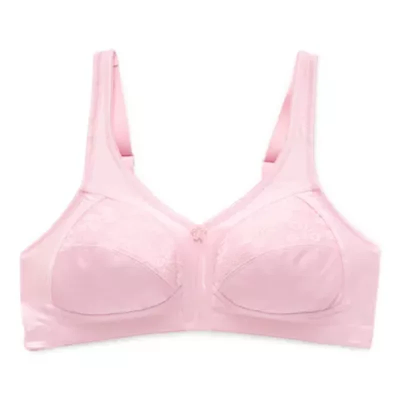 Underscore Fashion Plus Comfort Lace Trim Unlined Wireless Full Coverage Bra