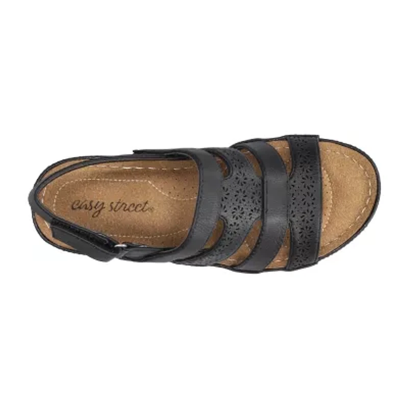 Easy Street Womens Alexi Wedge Sandals