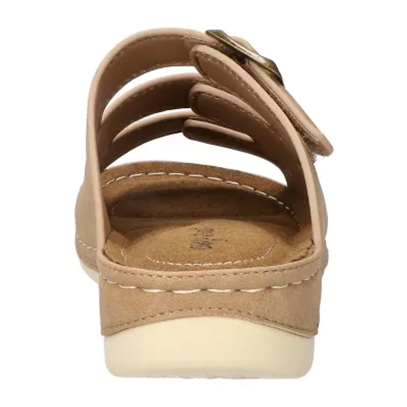 Easy Street Womens Pinterry Slide Sandals