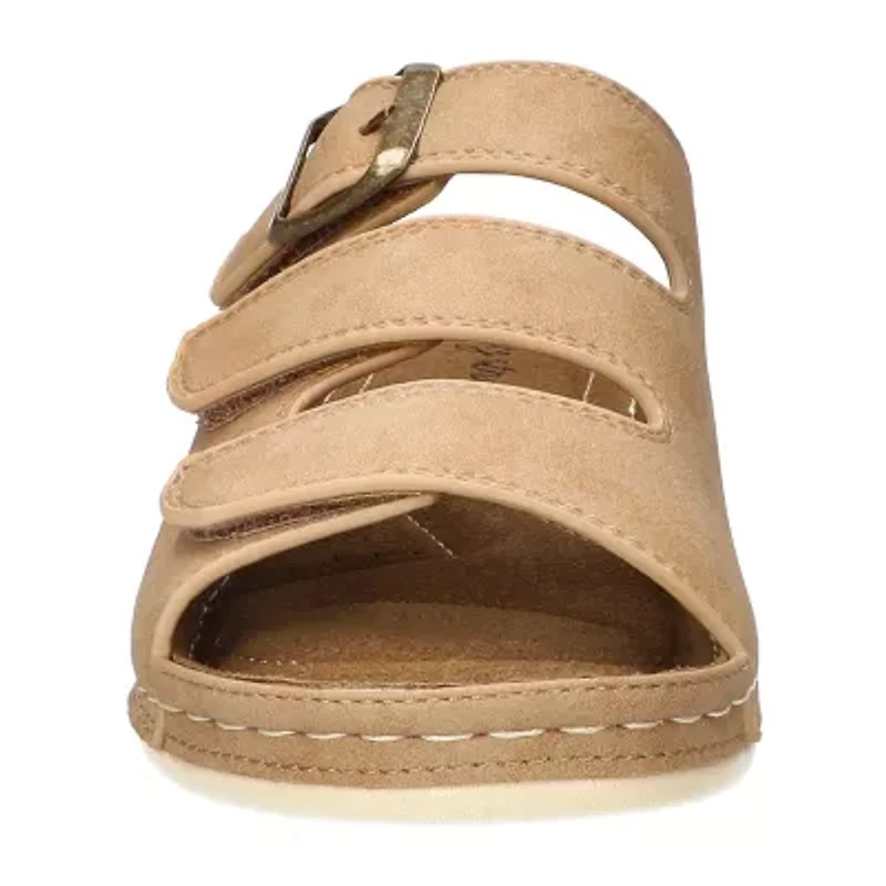 Easy Street Womens Pinterry Slide Sandals