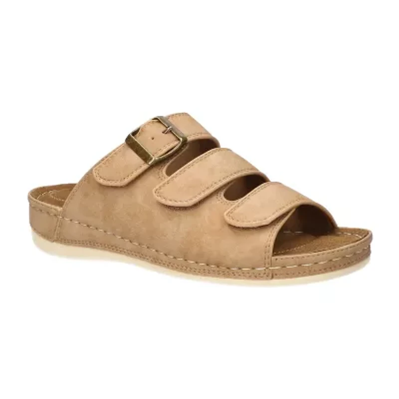 Easy Street Womens Pinterry Slide Sandals