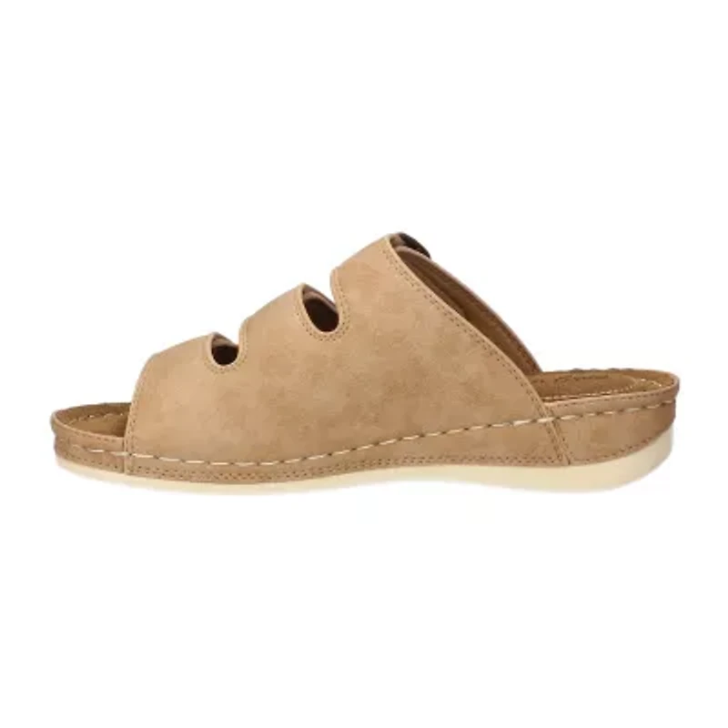 Easy Street Womens Pinterry Slide Sandals