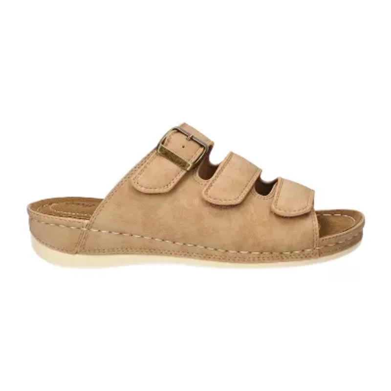 Easy Street Womens Pinterry Slide Sandals