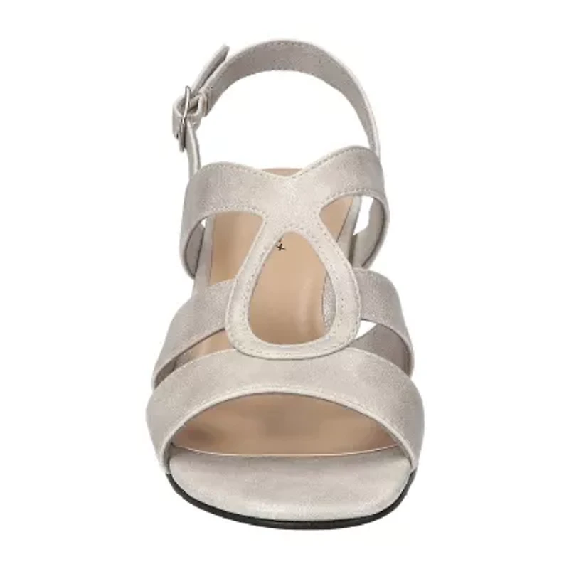 Easy Street Womens Zella Heeled Sandals