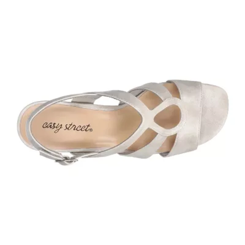Easy Street Womens Zella Heeled Sandals