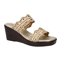Easy Street Womens Selva Wedge Sandals