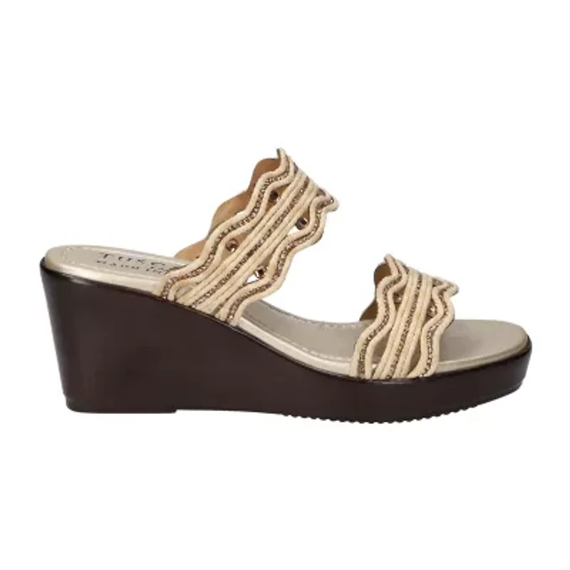 Easy Street Womens Selva Wedge Sandals