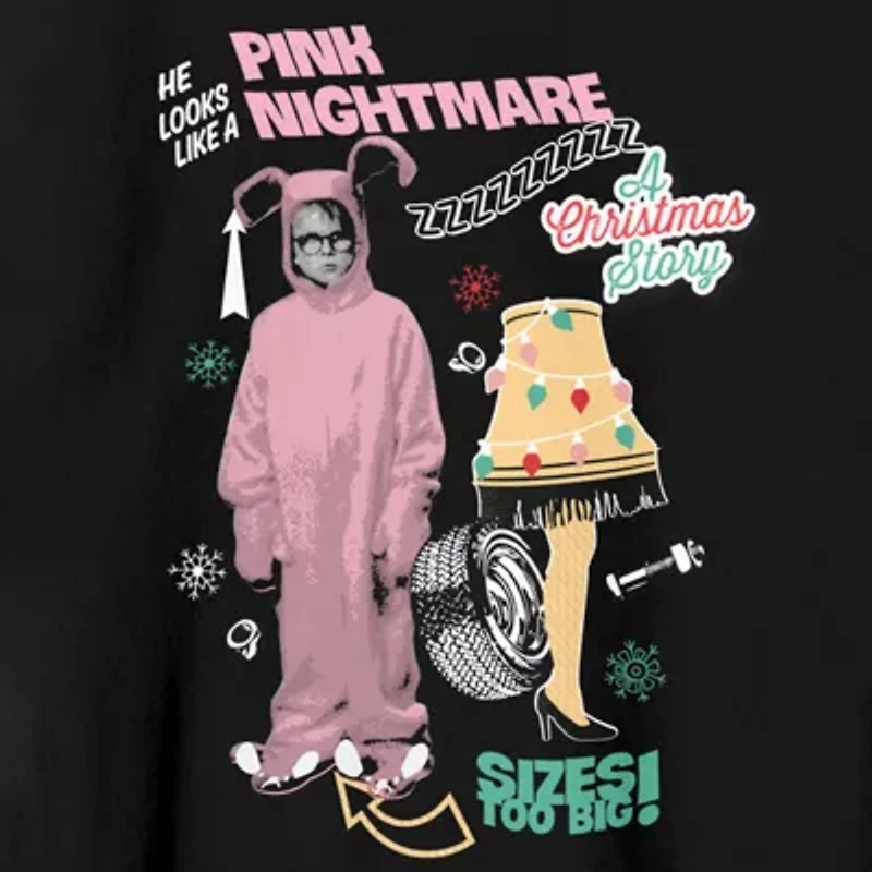 Christmas Story Ralphies Womens Juniors Crew Neck Long Sleeve Sweatshirt