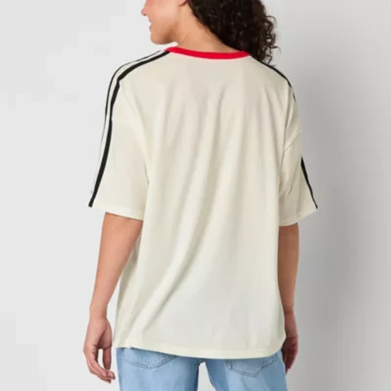 Speed Racer Oversized Tee Womens Juniors Crew Neck Short Sleeve Oversized Mickey and Friends Graphic T-Shirt