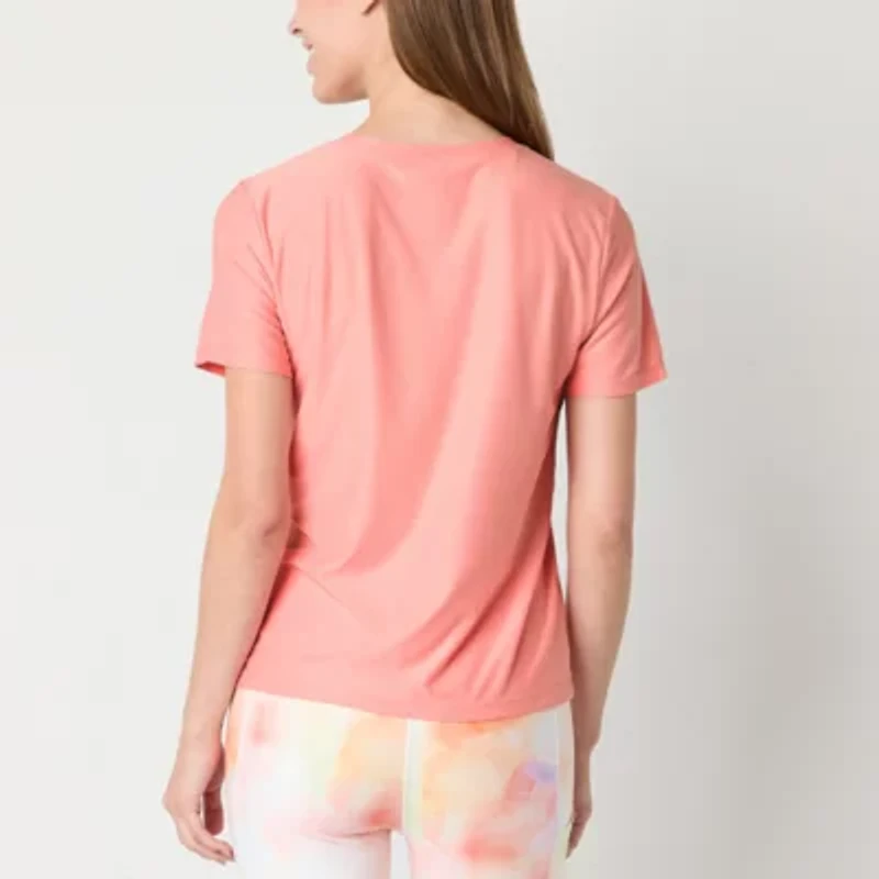 Xersion Womens Crew Neck Short Sleeve Quick Dry Active Tall T-Shirt