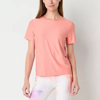 Xersion Womens Crew Neck Short Sleeve Quick Dry Active Tall T-Shirt