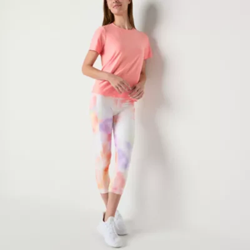 Xersion Womens Crew Neck Short Sleeve Quick Dry Active Tall T-Shirt