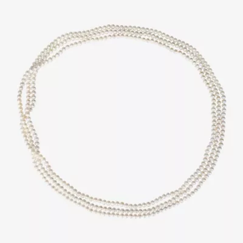 Womens White Inch Strand Necklace