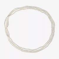 Womens White Inch Strand Necklace