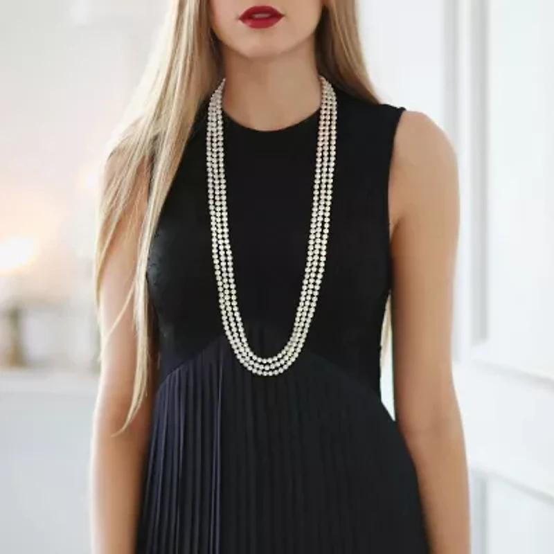 Womens White Inch Strand Necklace
