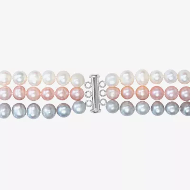Womens White Inch Strand Necklace