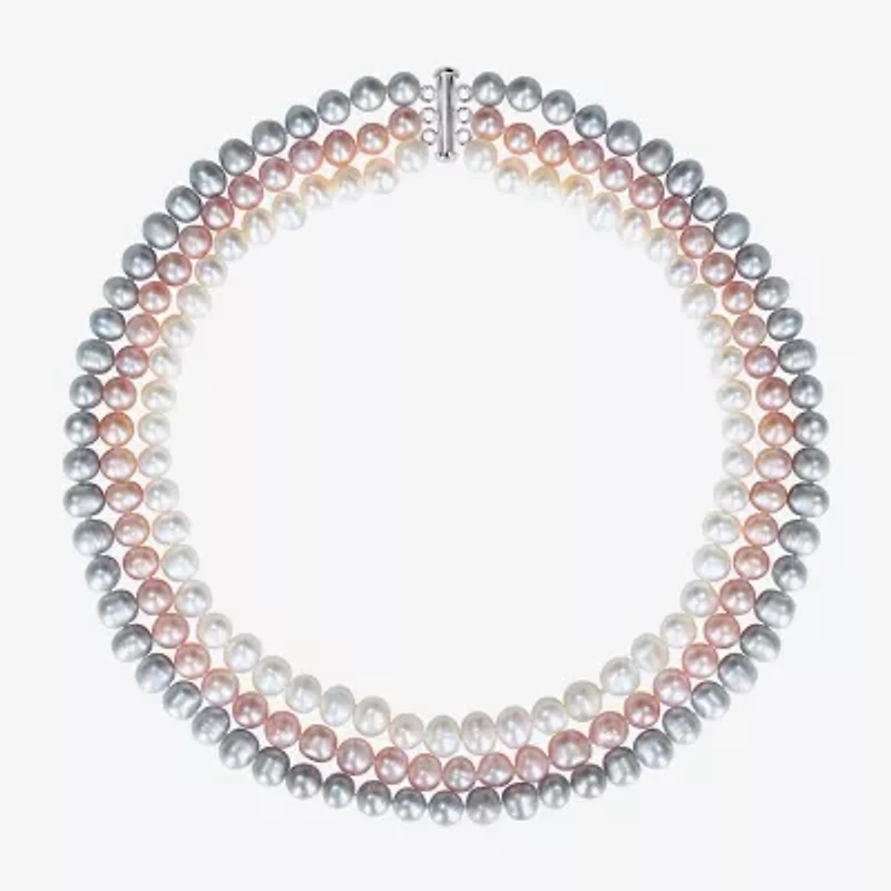 Womens White Inch Strand Necklace