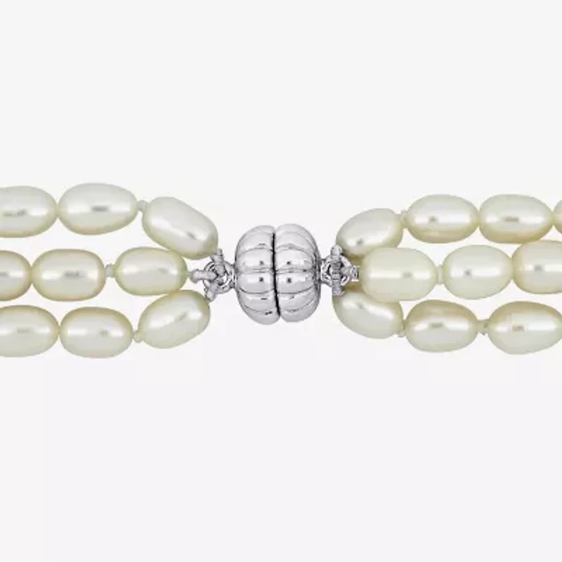 Womens White 19 Inch Strand Necklace