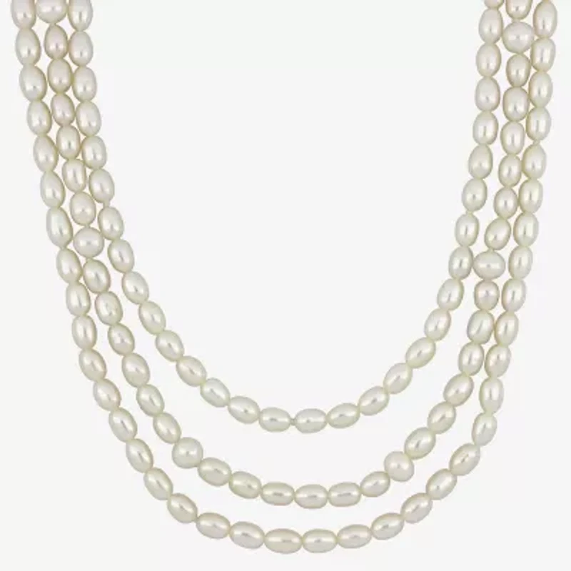 Womens White 19 Inch Strand Necklace