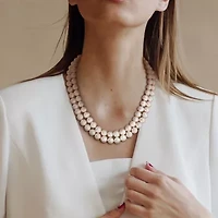 Womens White 18 Inch Strand Necklace