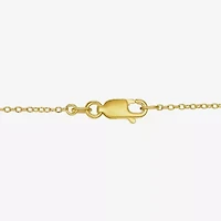 Womens Diamond Accent Genuine Green Jade 18K Gold Over Silver Circle 18 Inch Pendant Necklace