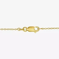 Womens Diamond Accent Genuine Green Jade 18K Gold Over Silver Cushion 18 Inch Pendant Necklace