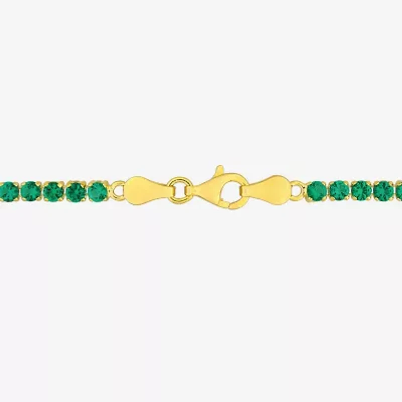 Gemstone Sterling Silver 7.25 Inch Tennis Bracelet