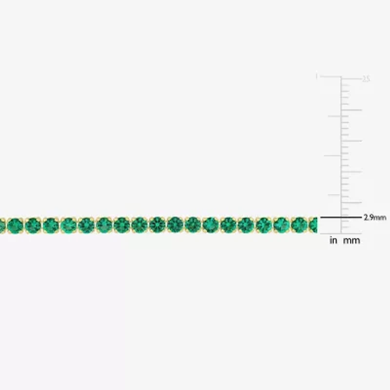 Gemstone Sterling Silver 7.25 Inch Tennis Bracelet