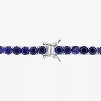 Gemstone Sterling Silver 7.25 Inch Tennis Bracelet