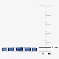 Womens Genuine Blue Sapphire 10K White Gold 5-Stone Band