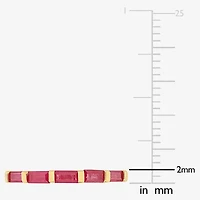 Womens Lead Glass-Filled Red Ruby 10K Gold 5-Stone Band
